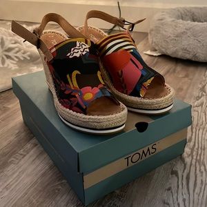 Toms wedges- never worn!